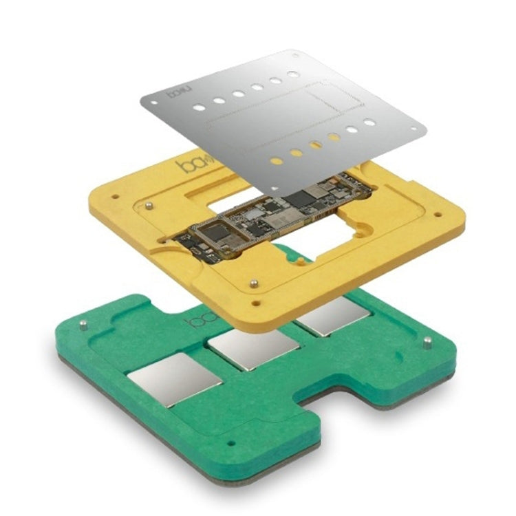 BaKu 3D BGA CPU Tin Planting Mesh Scheda madre riparazione Tin Planting Table per iPhone A11, BaKu For IPhone A11 BaKu 3D BGA CPU Tin Planting Mesh Scheda madre riparazione Tin Planting Table per iPhone A11, BaKu For IPhone A11